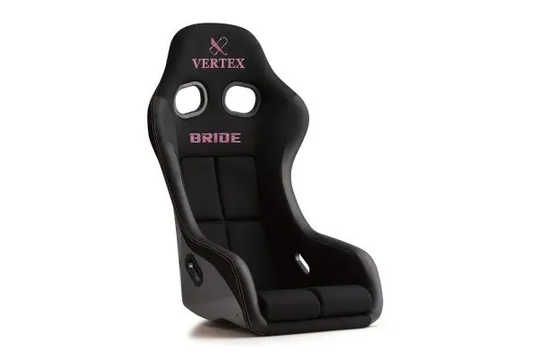 Vertex X Bride Zeta Iv Seat-Black With Funky Queen Pink Logo Frp Silver Back 1