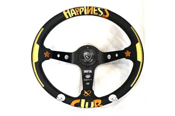 Vertex X Hai Dudu Collaboration Steering Wheel-Leather 330Mm X 90Mm Deep (Limited Edition W/ Serial Number) 1