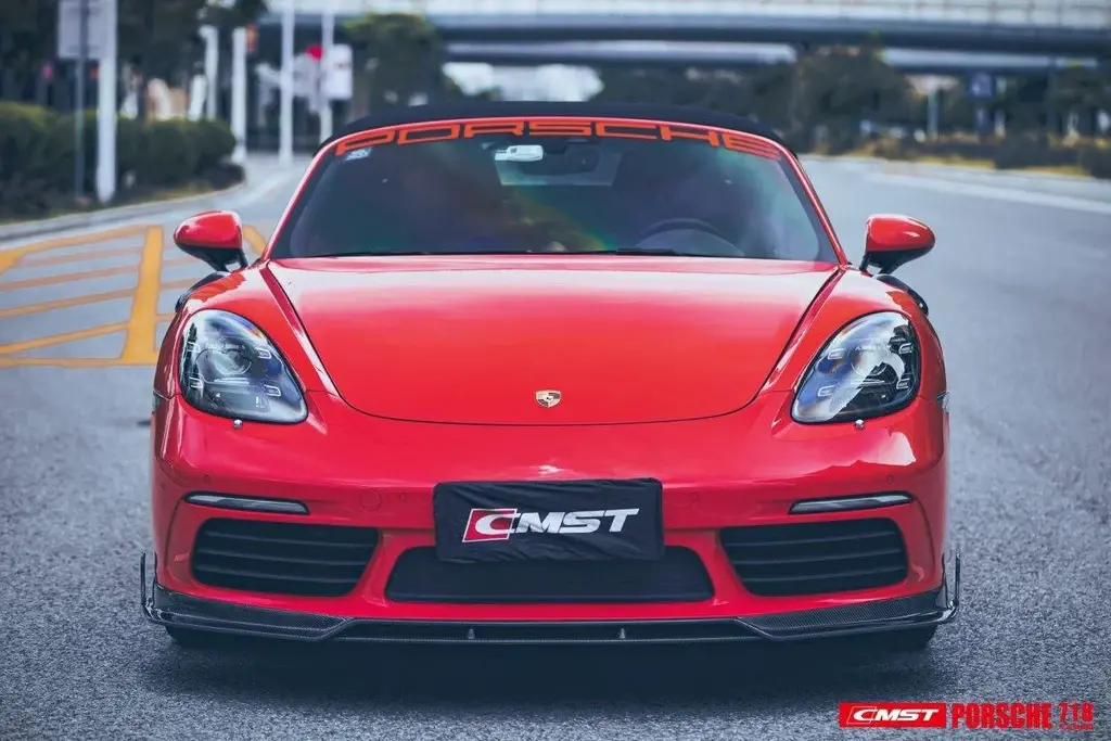 Cmst Tuning Carbon Fiber Front Lip Ver.2 For Porsche Cayman/Boxster 718 2016-2020 2