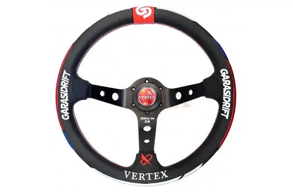 Vertex X Garasi Drift Collaboration Steering Wheel-Leather 330Mm Deep 1