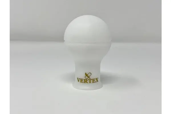 Vertex Monochrome Shift Knob White With Gold Logo 1