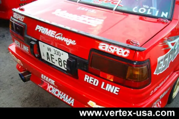 Vertex Toyota Corolla Ae86 Levin Rear Trunk Spoiler (Cfrp) 1