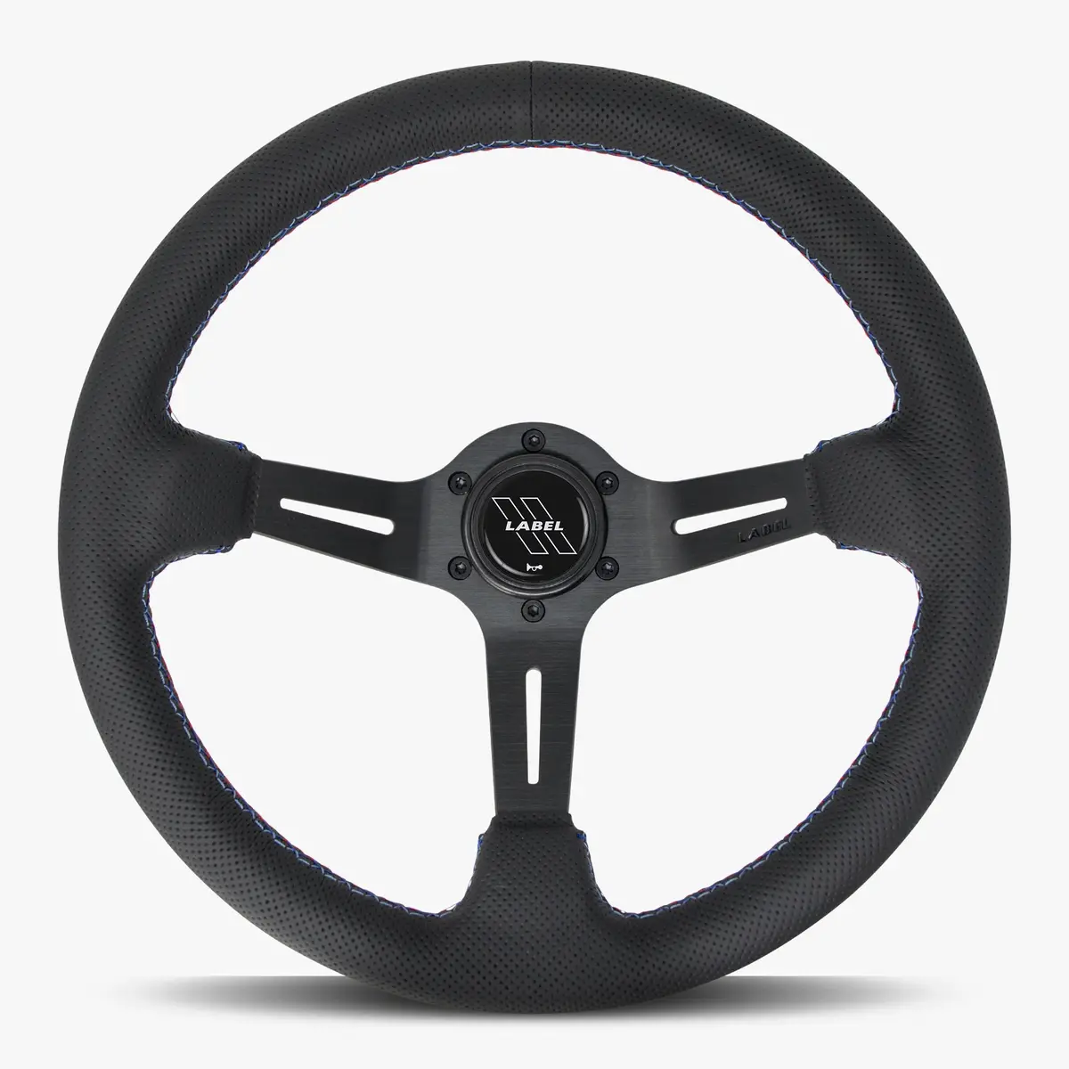 The Le Mans | Black Perforated Leather | Black Spoke | Bavarian Stitch 1