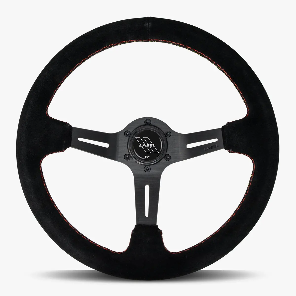 The Le Mans | Black Alcantara Suede | Black Spoke | Euro Stitch 1