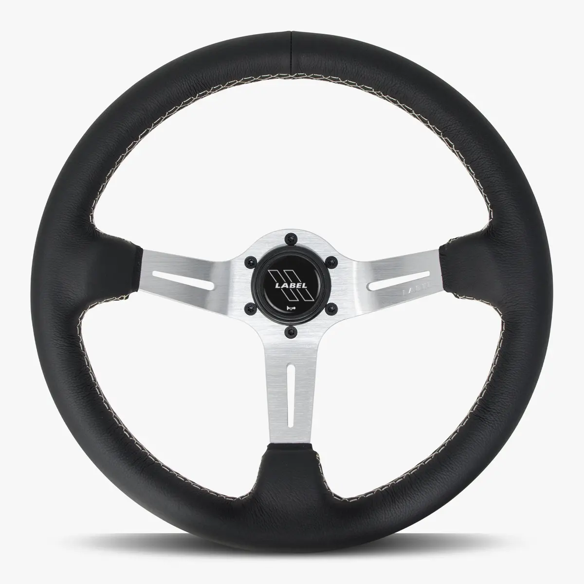 The Le Mans | Black Leather | Silver Spoke | White Stitch 1