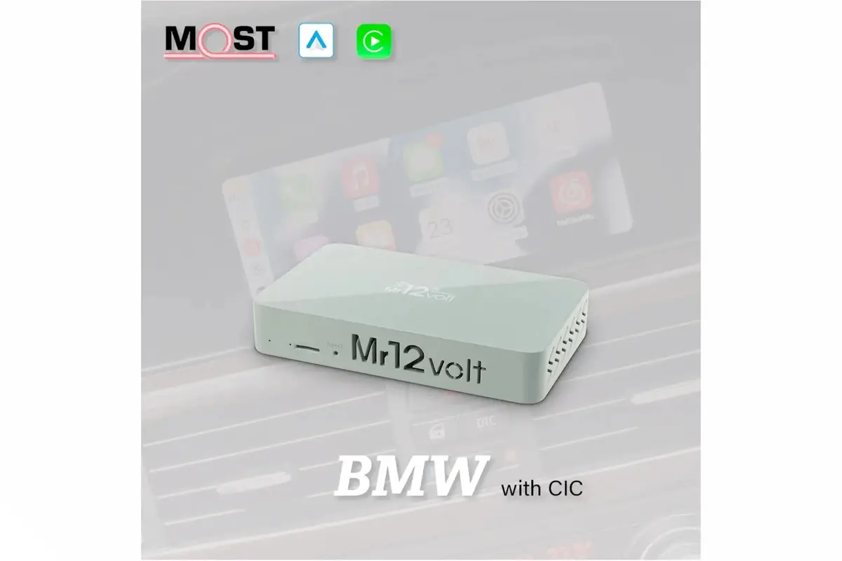 Mr12volt Most Bus Bmw Cic Carplay & Aa Interface With Oem Microphone Support - Bmw E8x 1 Series | E9x 3 Series | E6x 5 Series 1