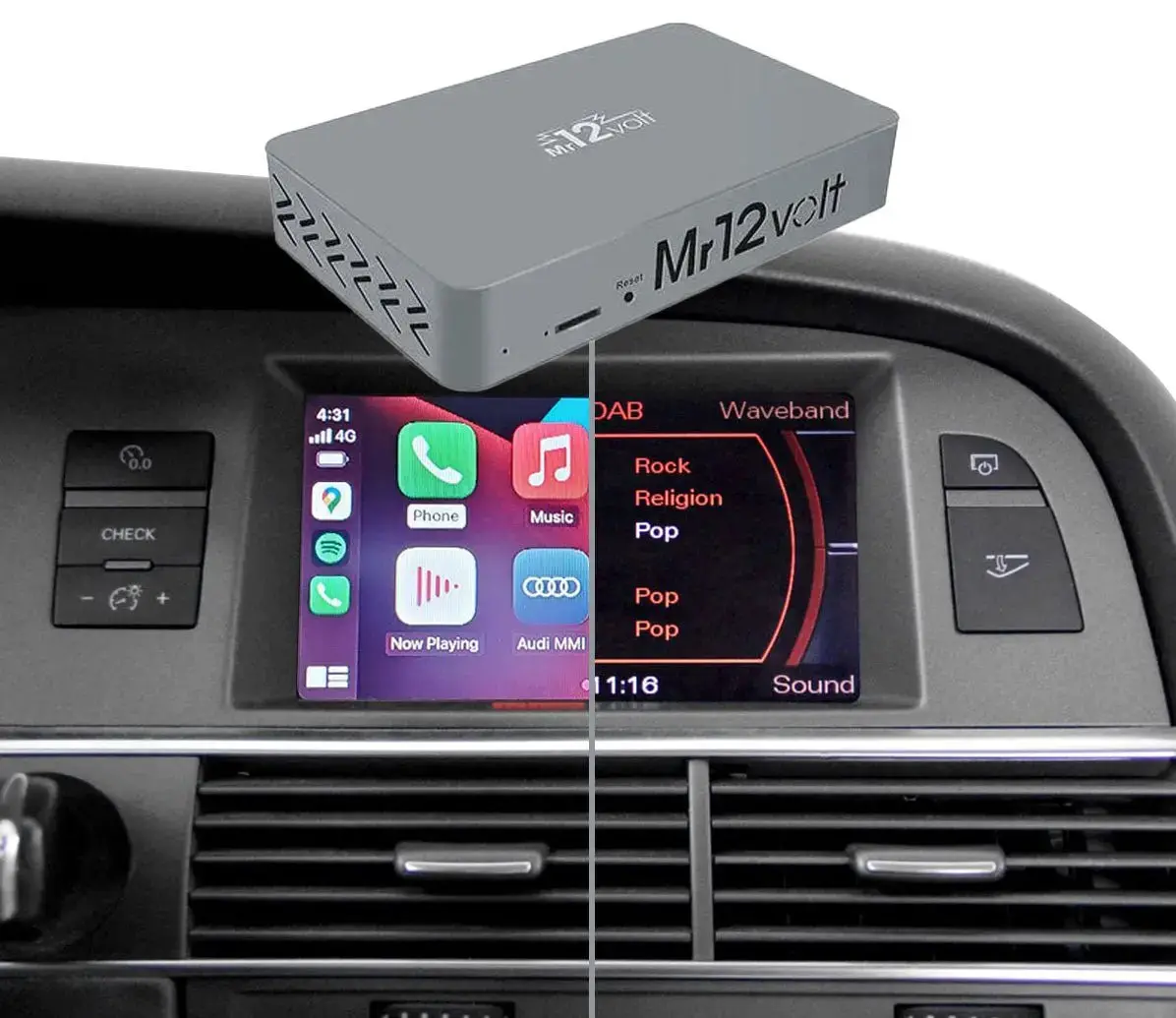 Mr12volt Audi Mmi 3G 3G+ Carplay & Aa Interface A8 (4H) Dsp Oem Mic Support 1