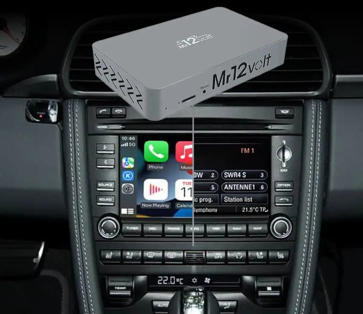 Mr12volt Porsche 911, Boxster, Cayman - High-End Porsche Pcm 3.0 Most Bus Carplay & Aa Interface Oem Mic Support 1