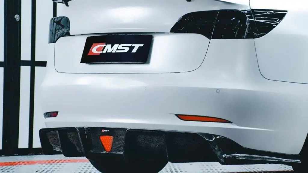 Cmst Tuning Tesla Model 3 Carbon Fiber Rear Diffuser Ver.3 1
