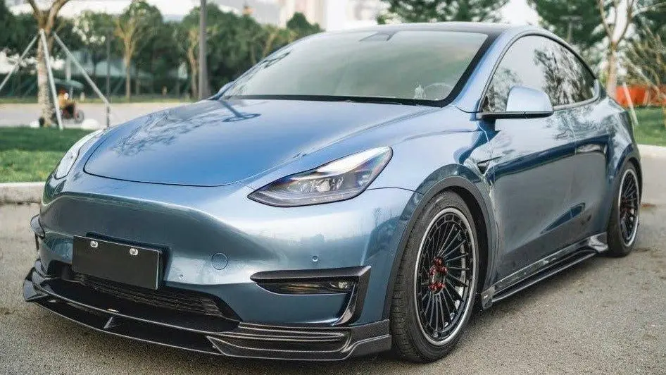 Cmst Tuning Carbon Fiber Front Lip Ver.3 For Tesla Model Y 1