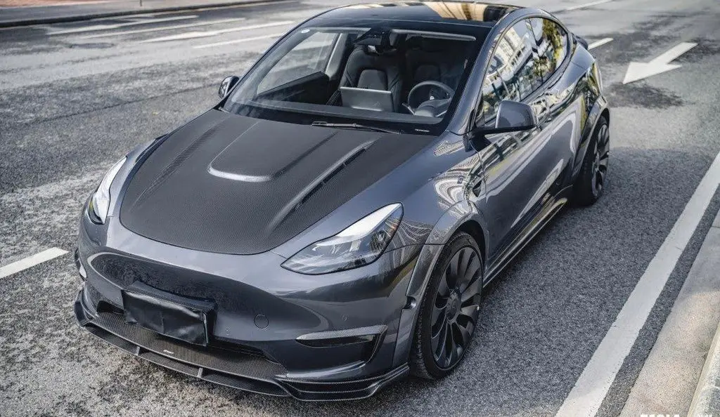 Cmst Tuning Carbon Fiber Hood Bonnet Ver.1 For Tesla Model Y 1