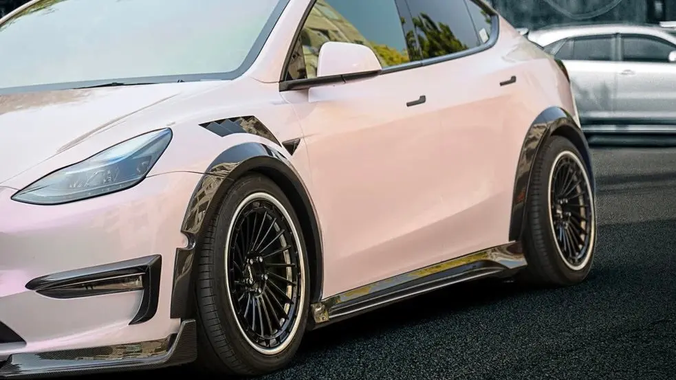 Cmst Tuning Carbon Fiber Side Skirts Ver.2 For Tesla Model Y 1