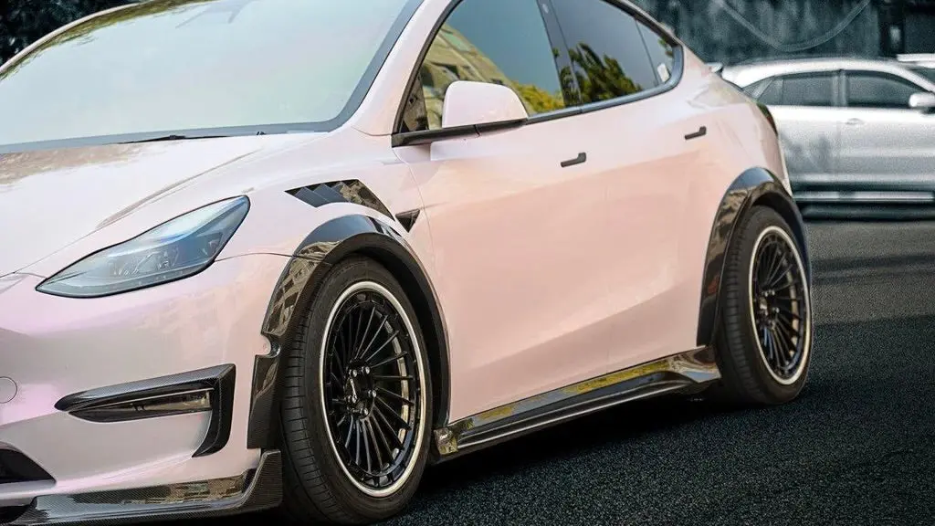 Cmst Tuning Carbon Fiber Widebody Wheel Arches Fender Flares For Tesla Model Y 1
