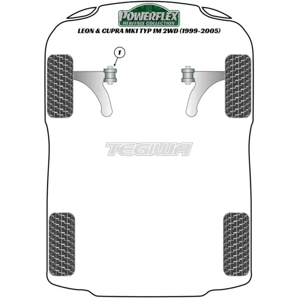 Powerflex Heritage Series Upper Engine Mount Insert Diesel Seat Leon Mk1 1M Cupra Typ 2Wd 99-05 2