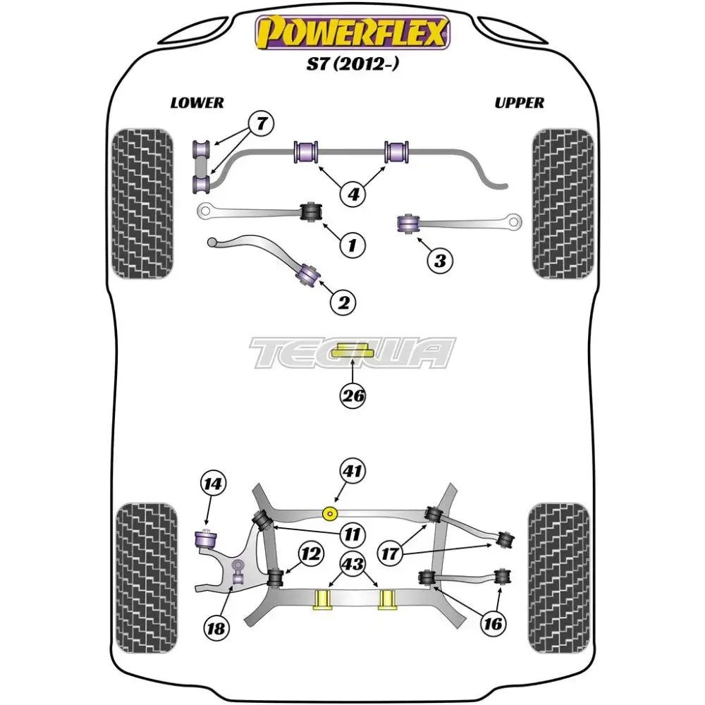 Powerflex Road Series Front Anti Roll Bar Bush 29Mm Audi A7 S7 Rs7 4G8 12-18 2