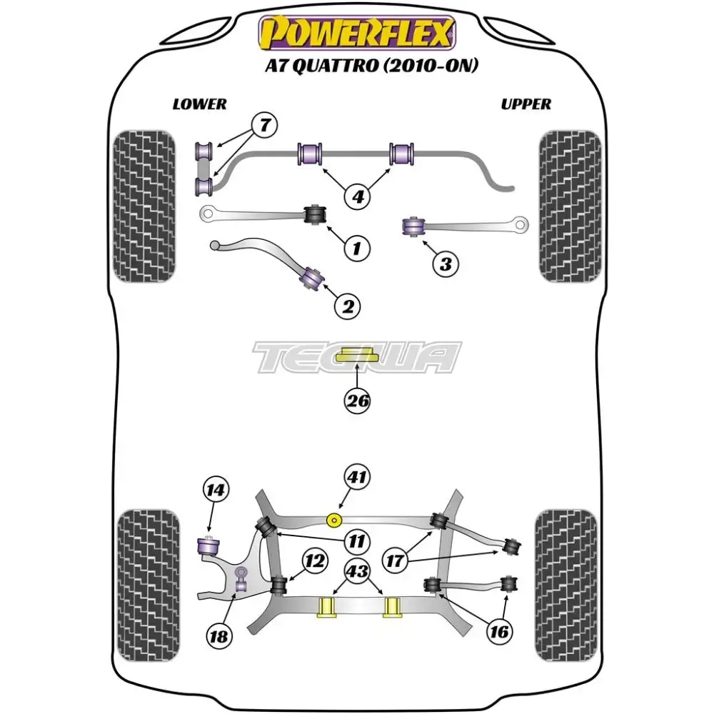 Powerflex Road Series Front Anti Roll Bar Link Bush Audi A7 S7 Rs7 4G8 Quattro 10-18 2