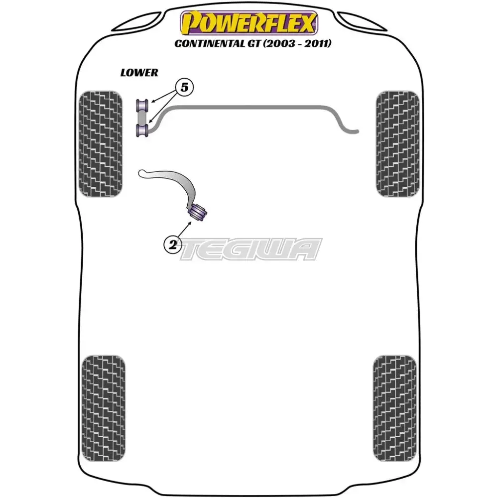 Powerflex Road Series Front Anti Roll Bar Link Bush Bentley Continental Gt 03-11 2