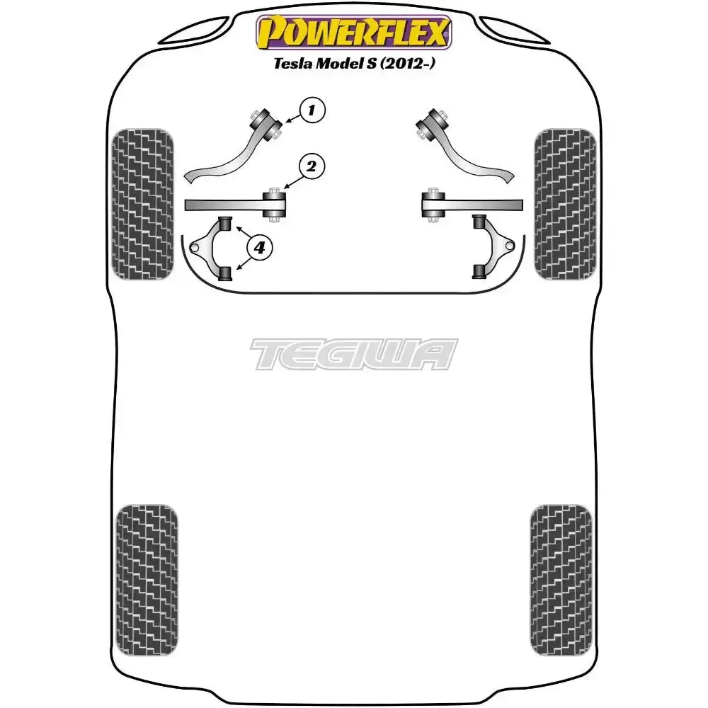 Powerflex Road Series Jack Pad Adaptor Tesla Model S 12+ - Pf75-1001 2