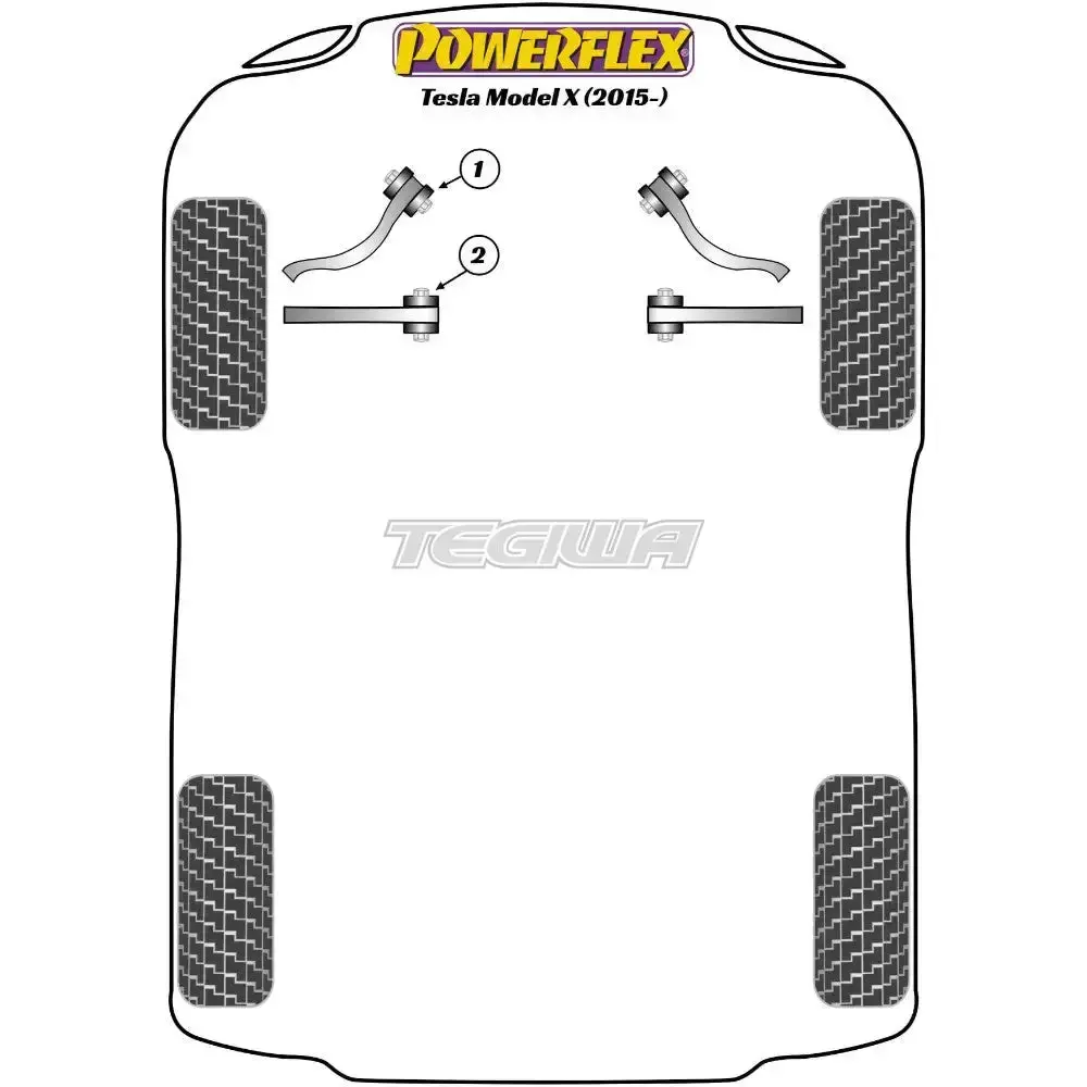 Powerflex Road Series Jack Pad Adaptor Tesla Model X 15+ - Pf75-1001 2