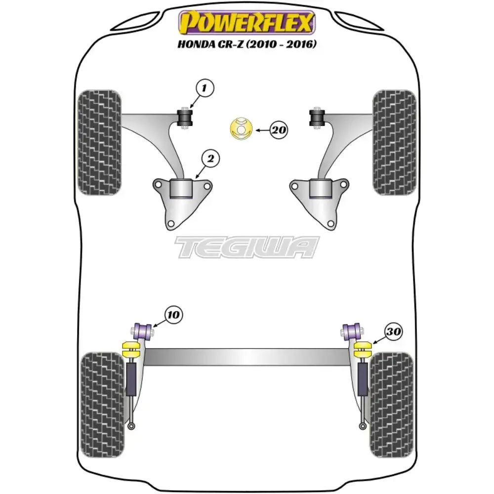 Powerflex Road Series Lower Engine Mount Bush Insert Honda Cr-Z 10-16 2