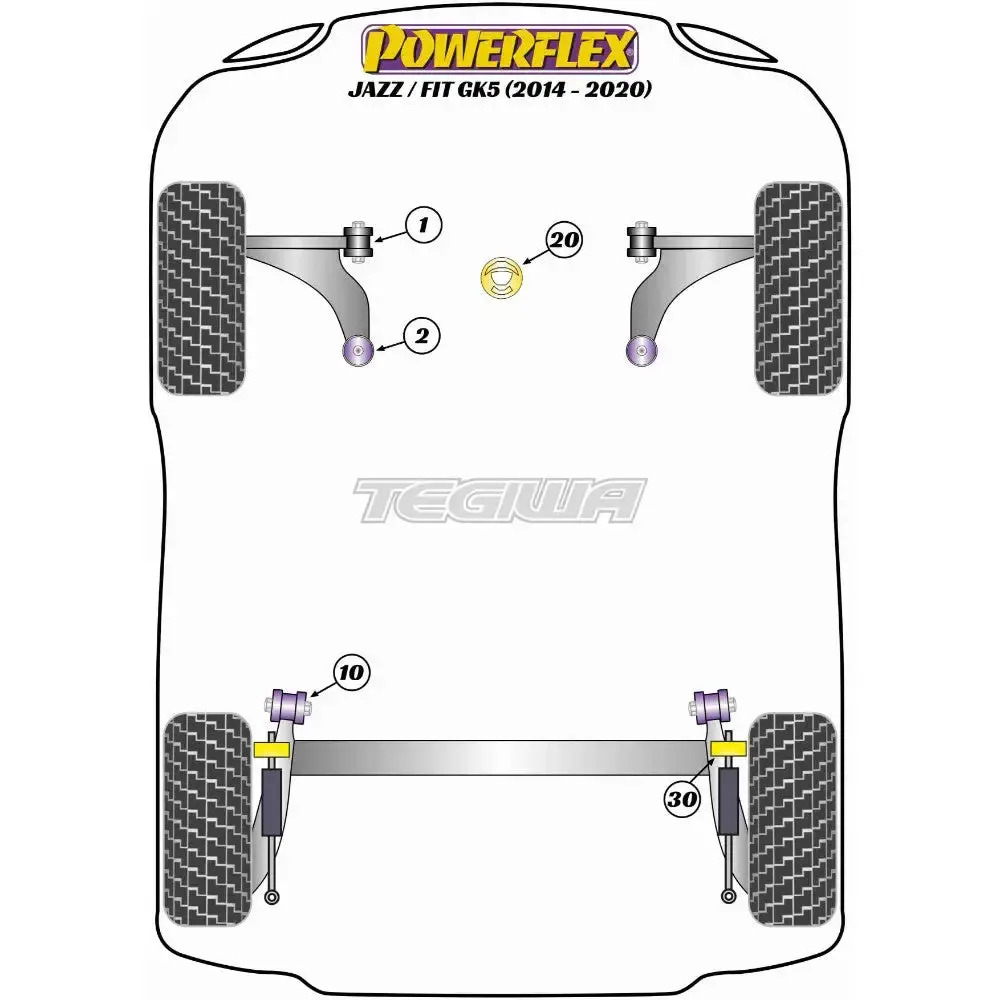 Powerflex Road Series Lower Engine Mount Insert Honda Jazz Fit Gk5 14-20 - Pff25-421 2