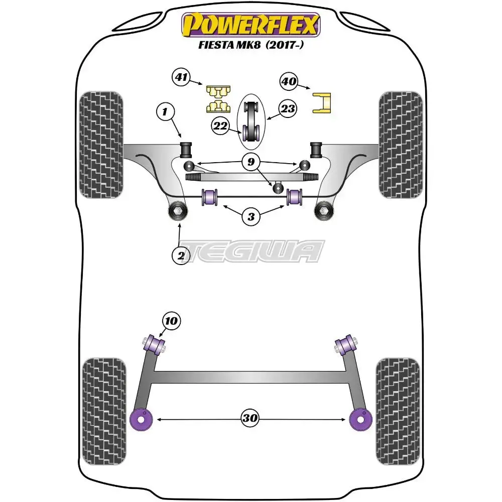 Powerflex Road Series Lower Torque Mount Fast Road Ford Fiesta Mk8 8.5 Inc St 17+ 2