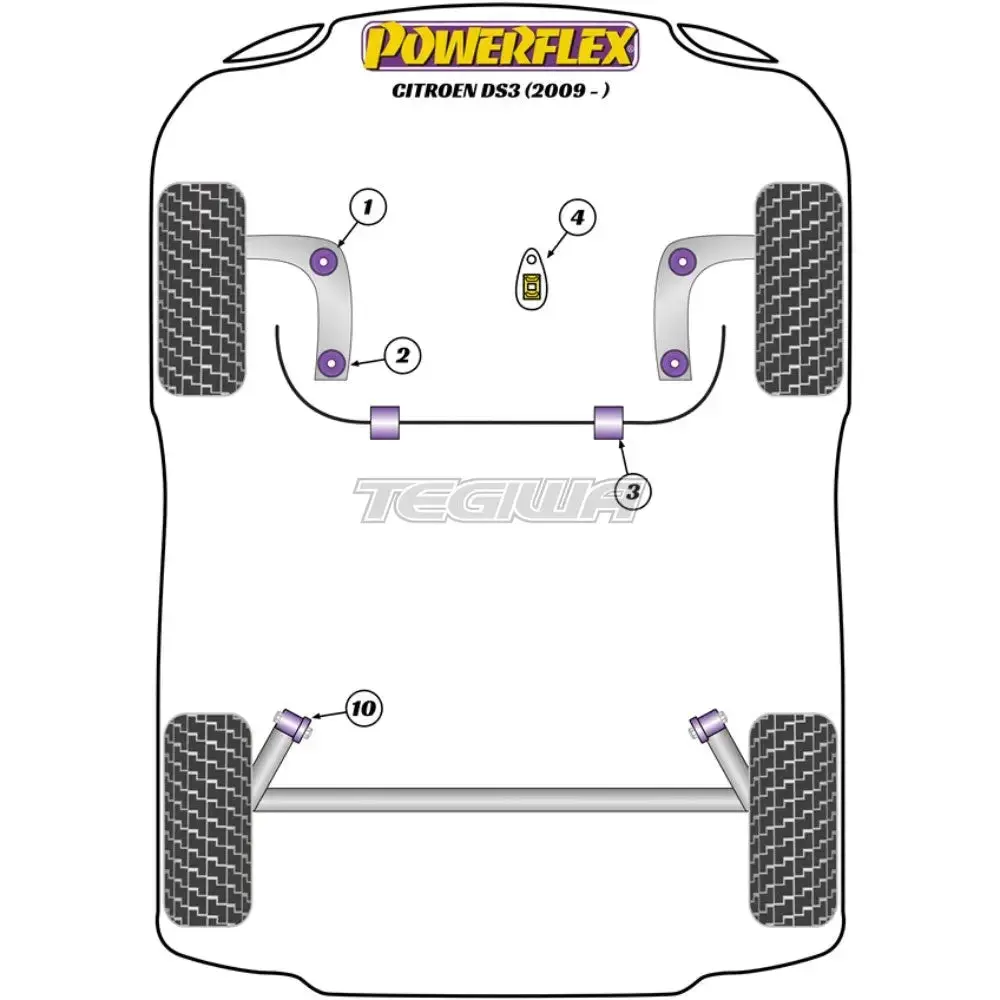 Powerflex Road Series Poweralign Wheel Mounting Guide Pin Citroen Ds3 09-19 2