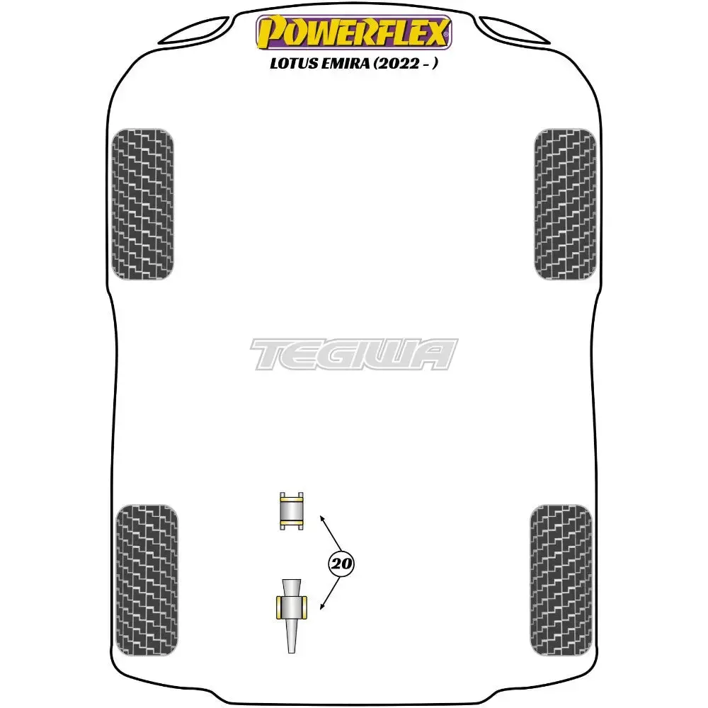 Powerflex Road Series Poweralign Wheel Mounting Guide Pin Lotus Emira 22+ 2