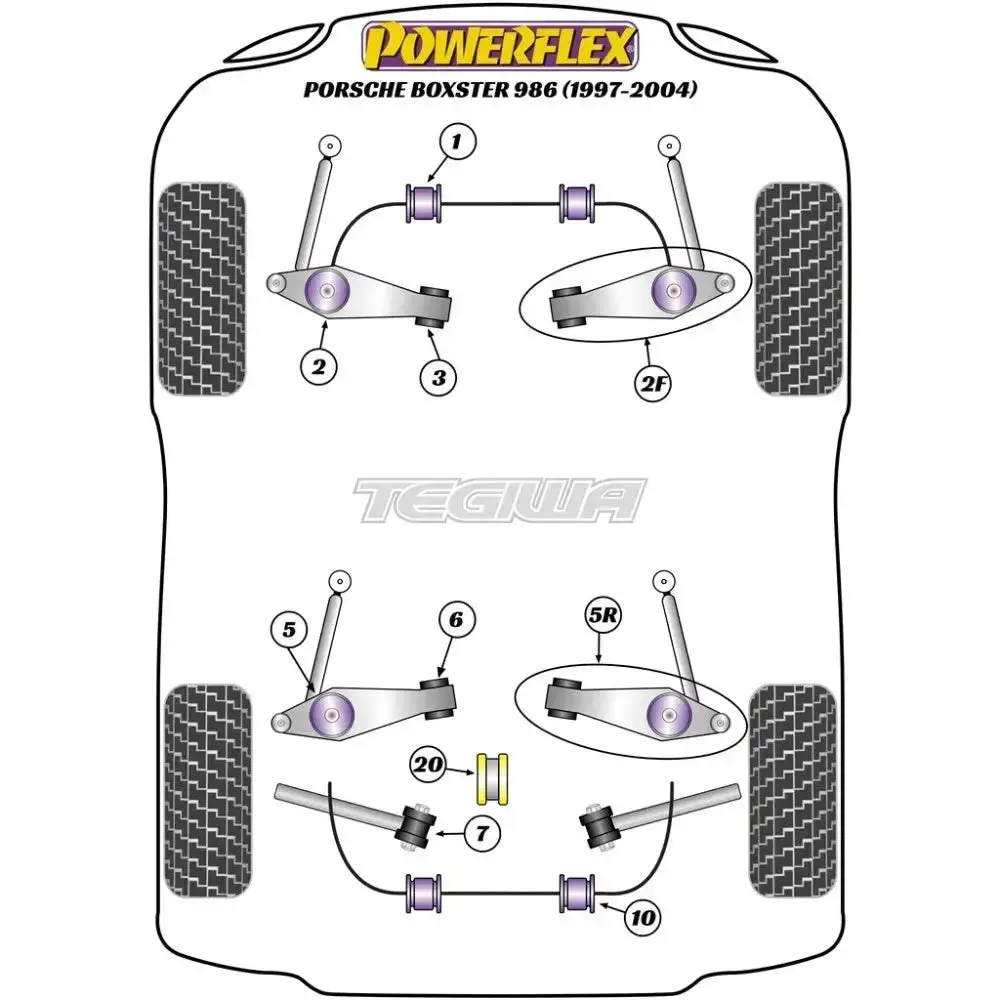 Powerflex Road Series Poweralign Wheel Mounting Guide Pin Porsche 986 Boxster 97-04 2