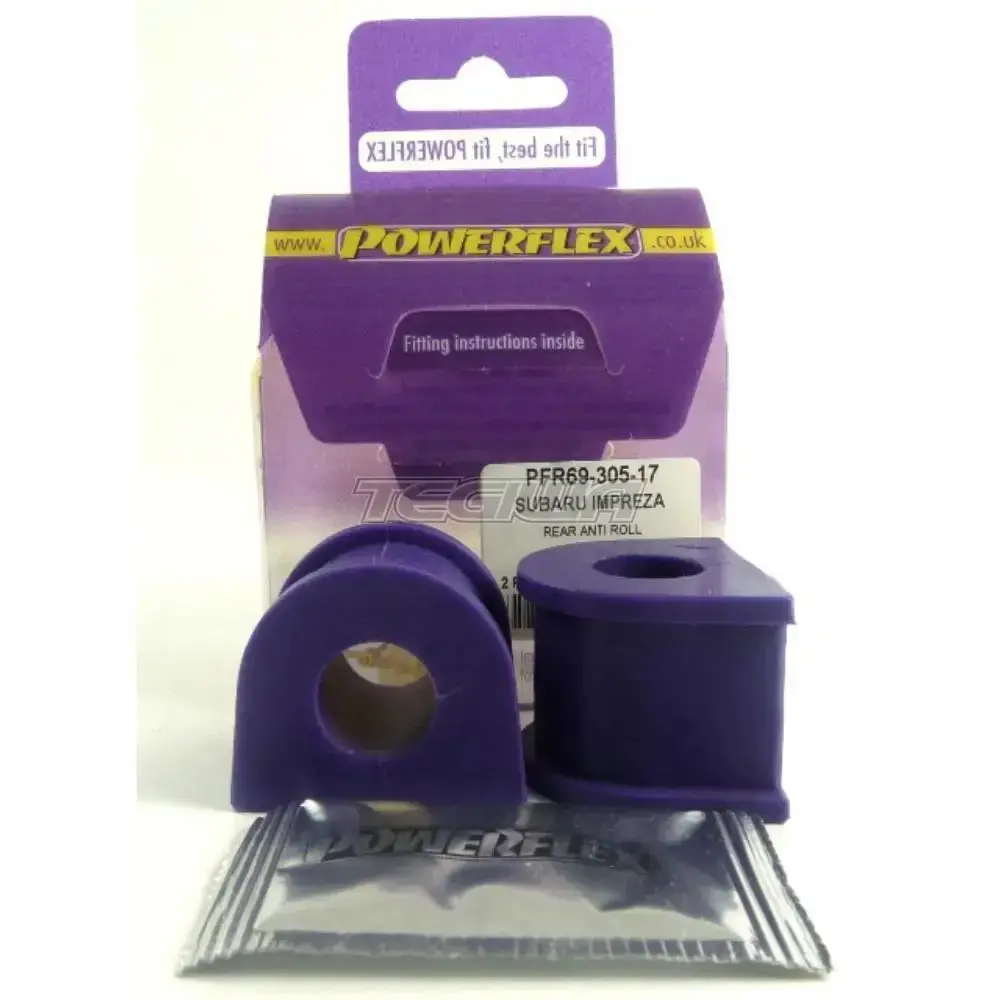 Powerflex Road Series Rear Anti Roll Bar To Chassis Bush 17Mm Subaru Impreza Turbo Inc Wrx Sti Gd Gg 00-07 - Pfr69-305-17 1