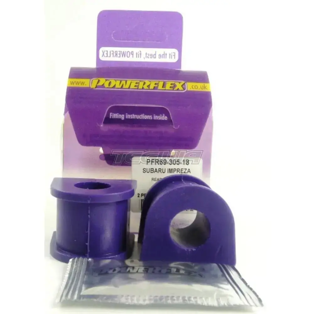 Powerflex Road Series Rear Anti Roll Bar To Chassis Bush 18Mm Subaru Impreza Turbo Inc Wrx Sti Gd Gg 00-07 - Pfr69-305-18 1