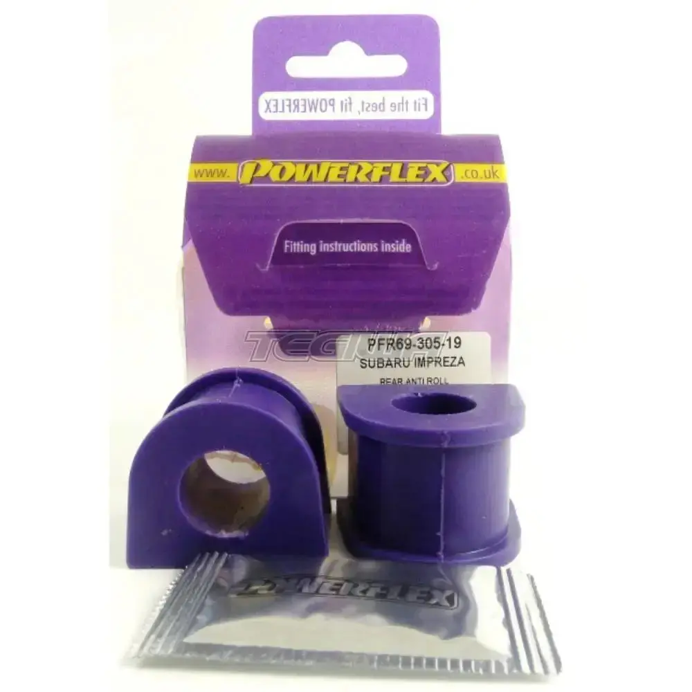 Powerflex Road Series Rear Anti Roll Bar To Chassis Bush 19Mm Subaru Impreza Turbo Inc Wrx Sti Gd Gg 00-07 - Pfr69-305-19 1