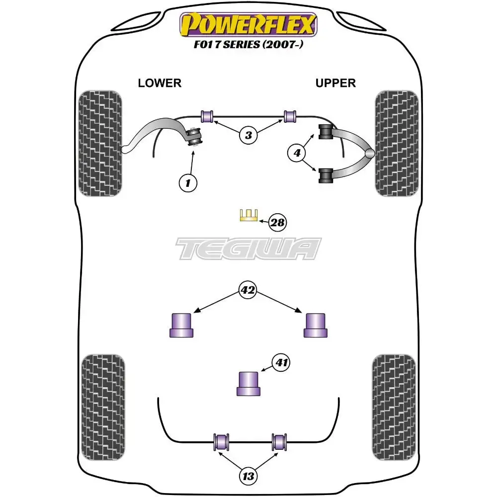 Powerflex Road Series Rear Diff Front Mounting Bush Bmw 7 Series F01 F02 F03 F04 08-15 2