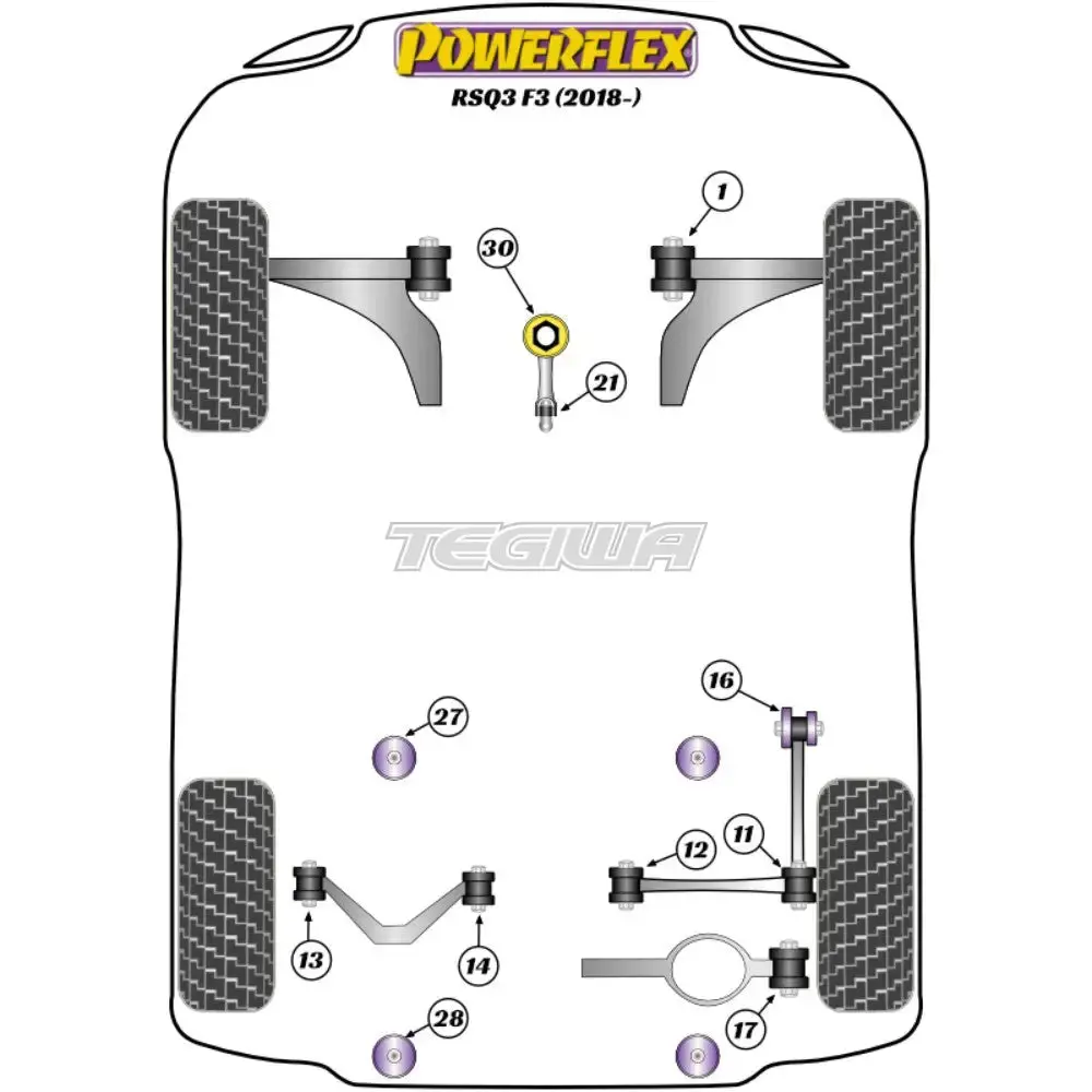 Powerflex Road Series Rear Lower Track Rod Outer Bush Audi Q3 Rsq3 F3 18+ 2