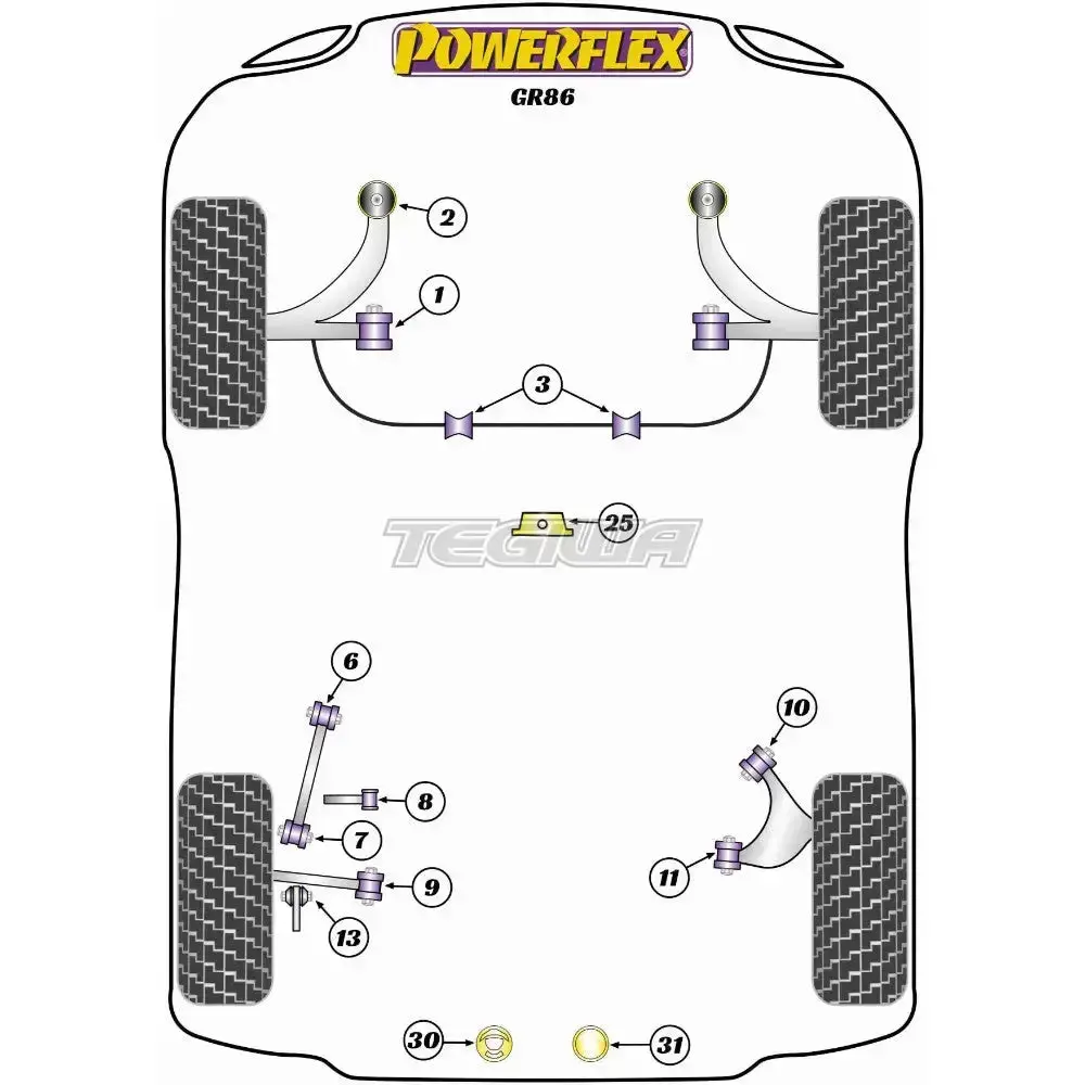 Powerflex Road Series Rear Trailing Arm Front Bush Toyota Gr 86 21+ 2