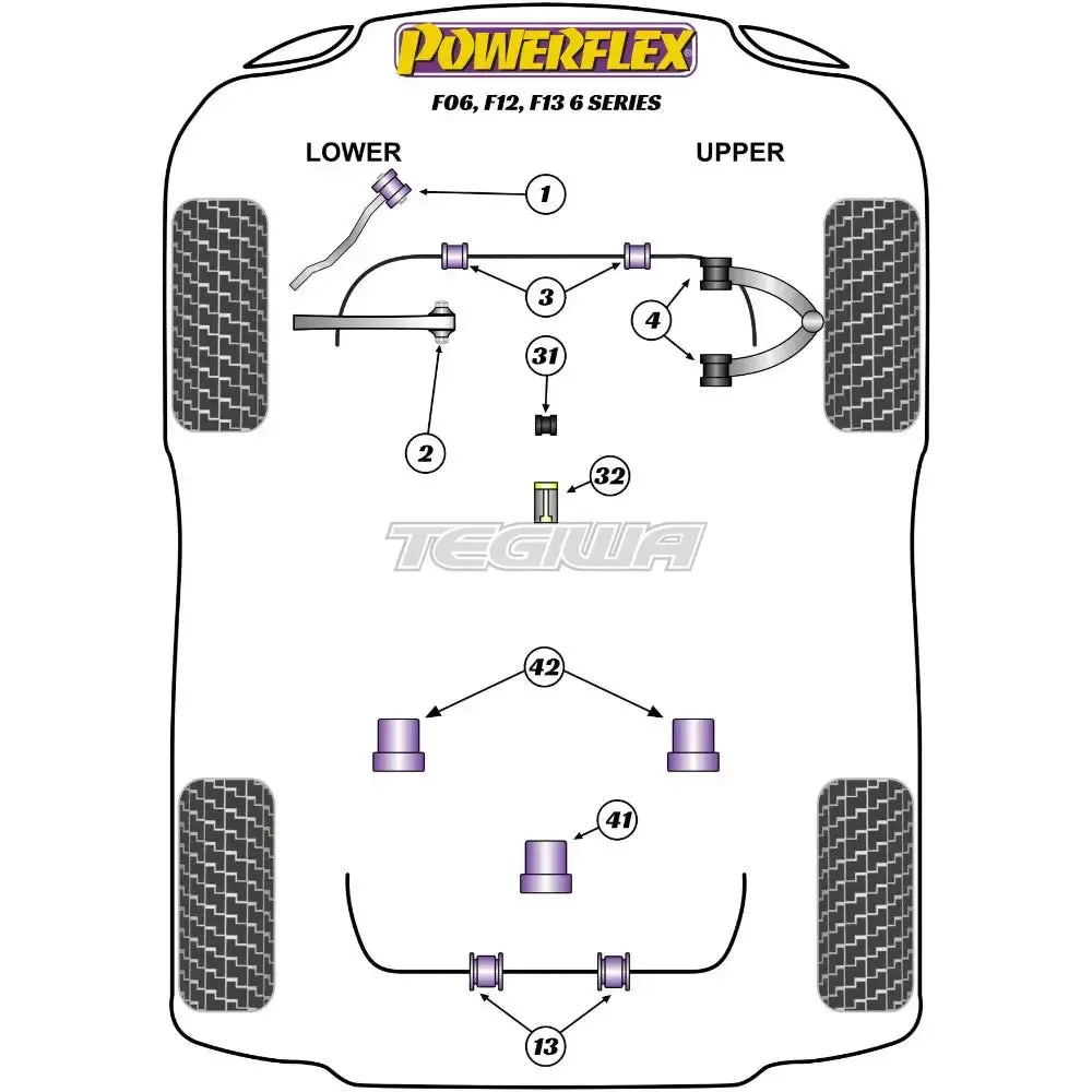 Powerflex Road Series Shifter Arm Rear Bush Bmw 6 Series F06 F12 F13 Sedan Convertible Coupe 11-18 2