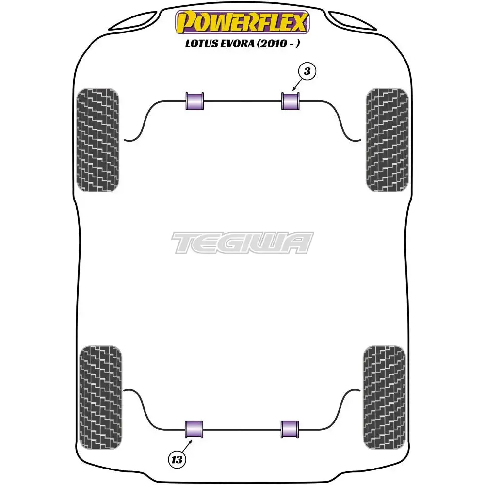 Powerflex Road Series Transmission Mount Bush Insert Kit Lotus Evora 10-21 2