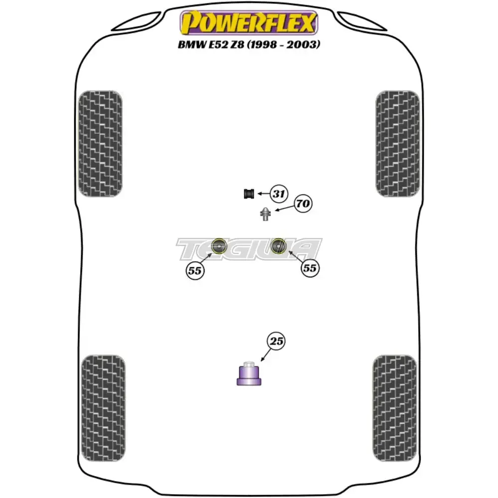 Powerflex Road Series Transmission Mounting Bush Fast Road Bmw Z8 E52 98-03 2