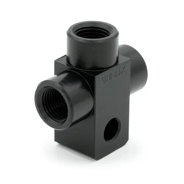 Hel Aluminium M10 X 1.00 Female T-Piece Adapter With 6Mm Mounting Hole 1