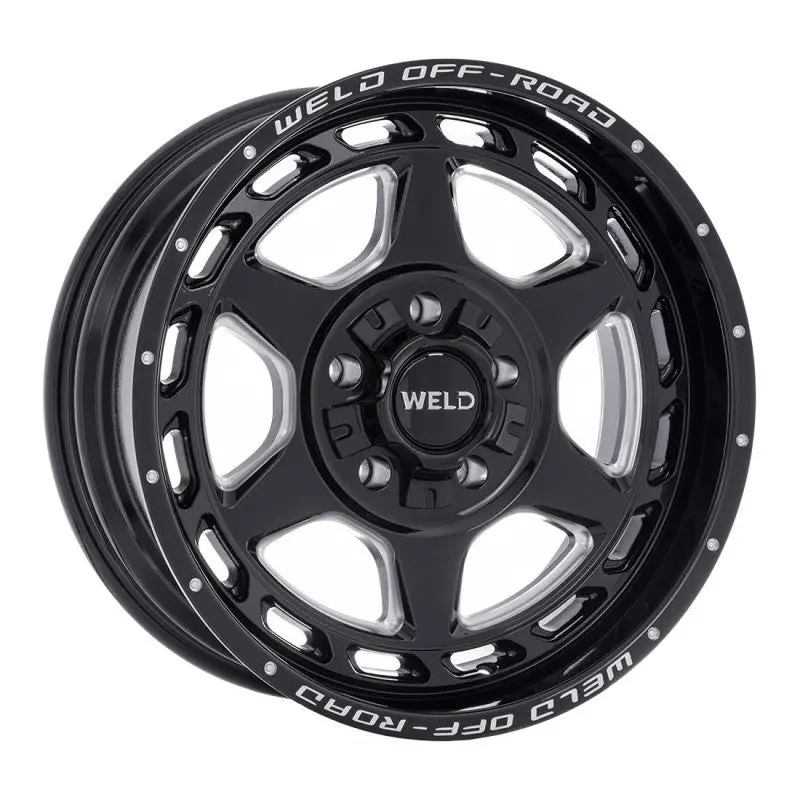 Weld Off-Road Aragon W123 - Gloss Black Milled - 20" 5 Lug 1