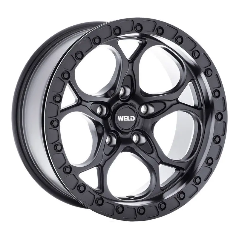 Weld Off-Road Ledge Beadlock W901 - Satin Black / Satin Black Ring - 17" 1