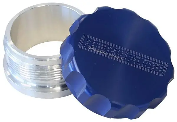 2.5-Inch Billet Aluminum Weld-On Fuel Filler Neck – Blue Anodized Cap (Af460-40Bl) 1