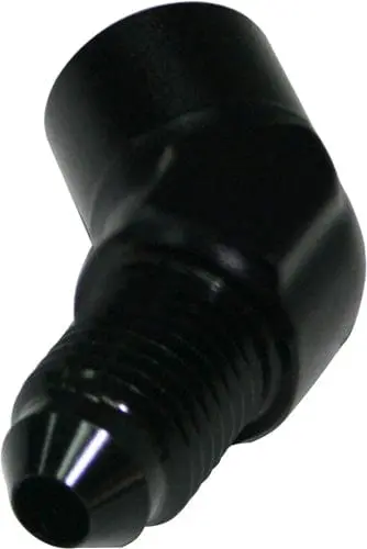 1/8" Female Npt To -3An Black Anodized Adapter Fitting – 45° Elbow (Af371-03Blk) 1