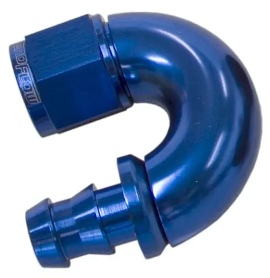 510 Series Full-Flow 180° Tight-Radius Push-Lock Hose End – -8An (Af516-08) 1