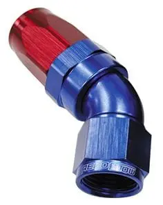 Tapered One-Piece Full-Flow 45° Swivel Hose End – -6An Stainless Steel (Af152-06) 1