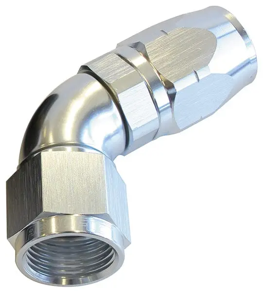 550 Series Full-Flow Swivel Hose Fitting – 60° -8An One-Piece Aluminum Cutter End 1