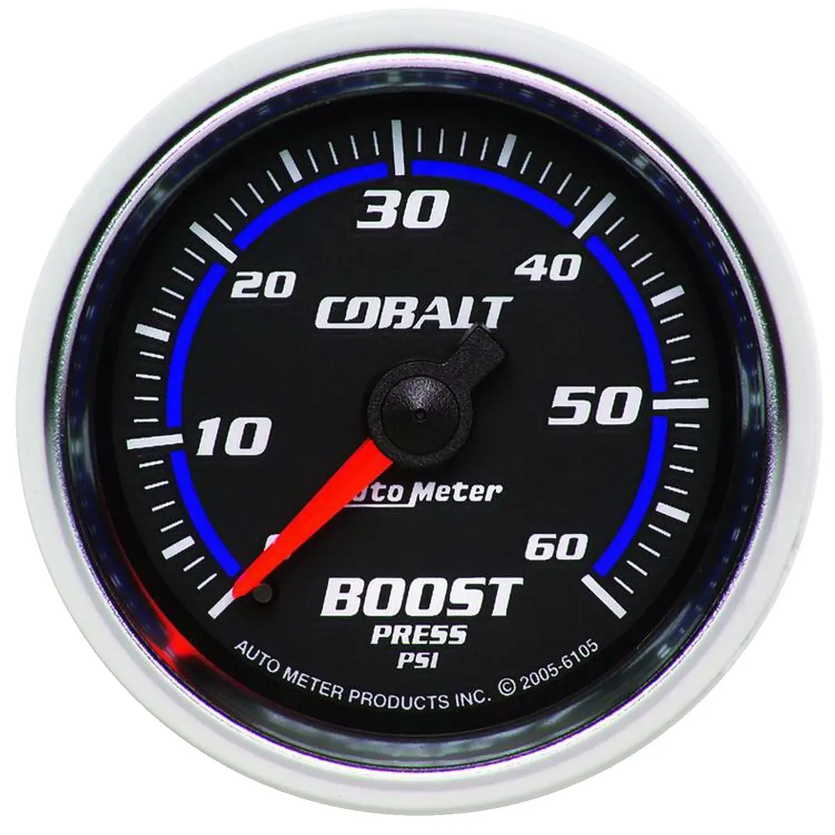 Cobalt Au6105 Boost Pressure Gauge – 2-1/16" Analog Display With White Dial 1