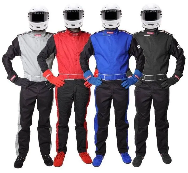 Sportsman Py210202 Deluxe One-Piece Red Racing Suit – Medium Size, Fire-Retardant Fabric 1