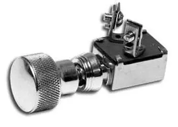 So-Cal Speed Shop So001-60795 Polished Knurled Horn Push Button Switch 1