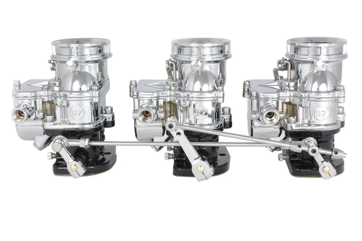 Stromberg Twostep 3X2 Progressive Chrome Throttle Linkage Kit 1